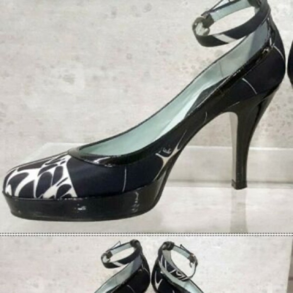 Emilio Pucci Black and White Pumps Vintage